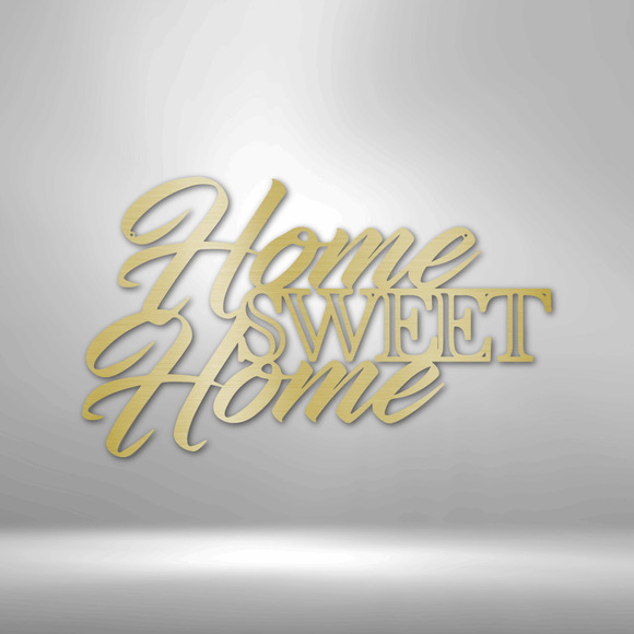 Home Sweet Home Steel Sign Laser Cut Powder Coated Home & Office Metal Wall Deco